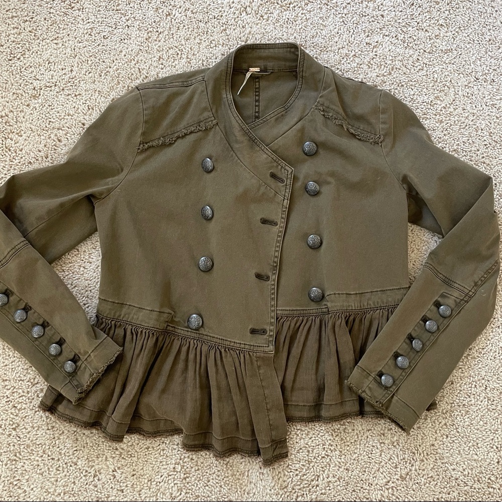 Free People Army Green Jacket